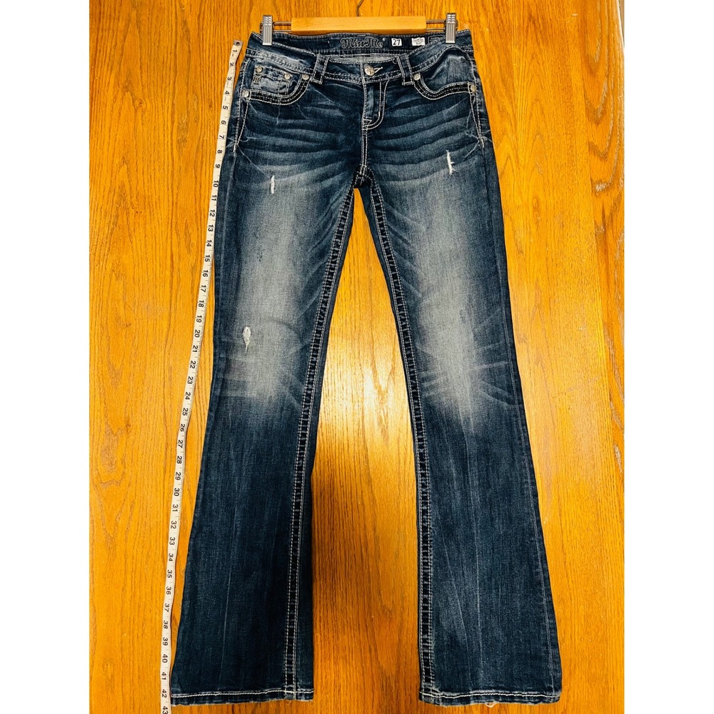 y2k 2000s Miss Me signature bootcut bedazzled embroidered festival western jeans - Picture 4 of 7